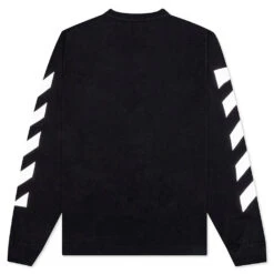 Diag Helvetica Skate L/S Tee - Black/White 8 Diag Helvetica Skate L/S Tee - Black/White -Fashion Clothing Store Off White c o Virgil Abloh Diag Helvetica Skate L S Tee BlacK White OMAB064C99JER0011001 428