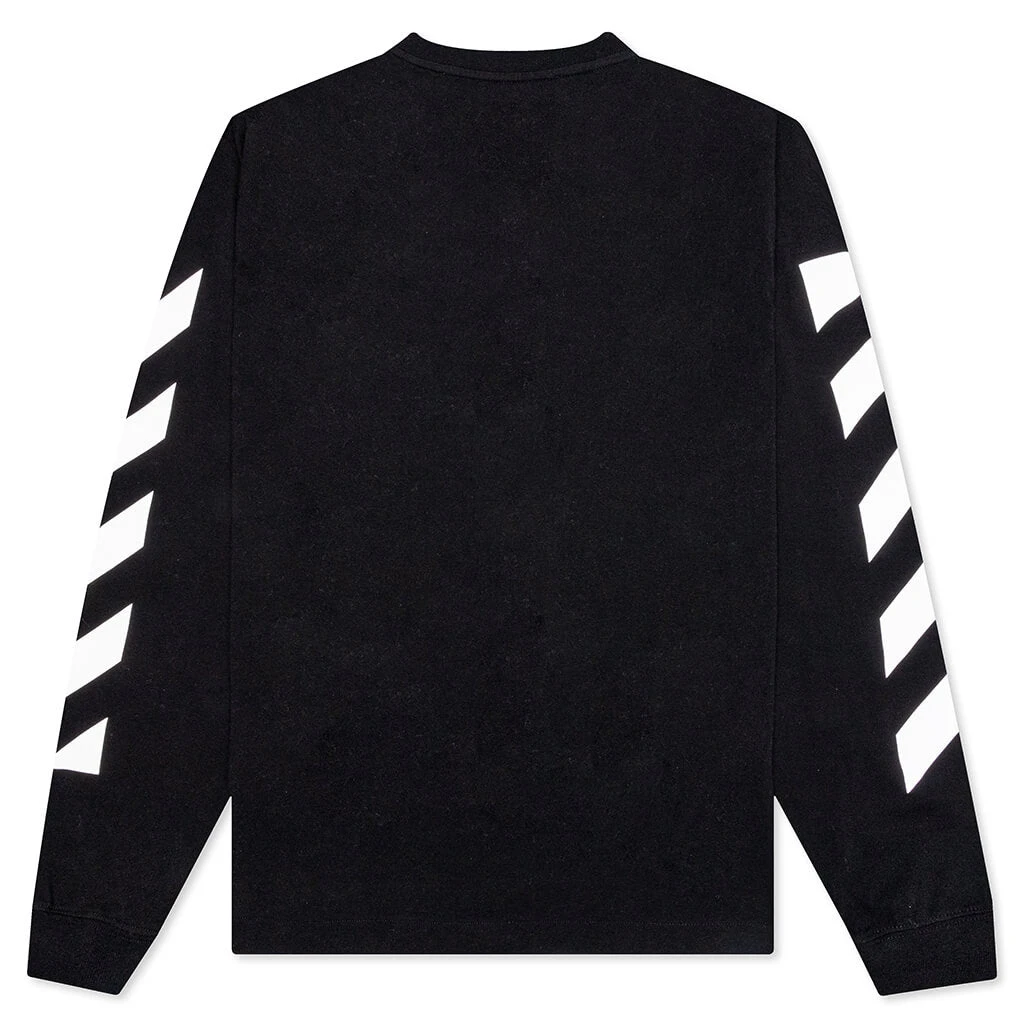 Diag Helvetica Skate L/S Tee - Black/White 4 Diag Helvetica Skate L/S Tee - Black/White - Image 2
