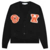 OW Patch Knit Cardigan - Black/Orange -Fashion Clothing Store Off White c o Virgil Abloh OW Patch Knit Cardigan Black Orange OMHB014C99KNI0011020 12 26 2021 01