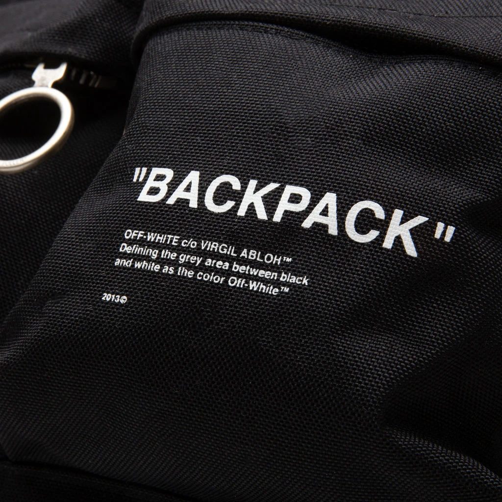 Quote Tote Backpack - Black/White 5 Quote Tote Backpack - Black/White - Image 3