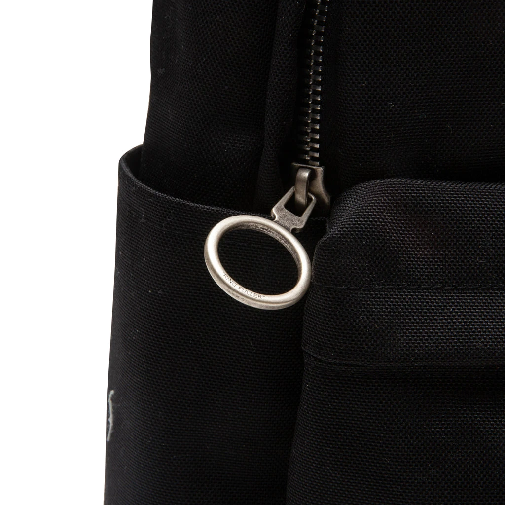 Quote Tote Backpack - Black/White 6 Quote Tote Backpack - Black/White - Image 4