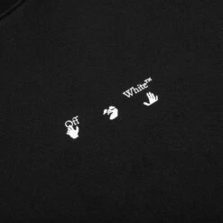 Caravaggio Arrow Over S/S Tee - Black/White -Fashion Clothing Store Off White co Virgil Abloh Caravaggio Paint Over Hoodie Black White OMBB037C99FLE0041001 04 06 23 S NF Feature 5