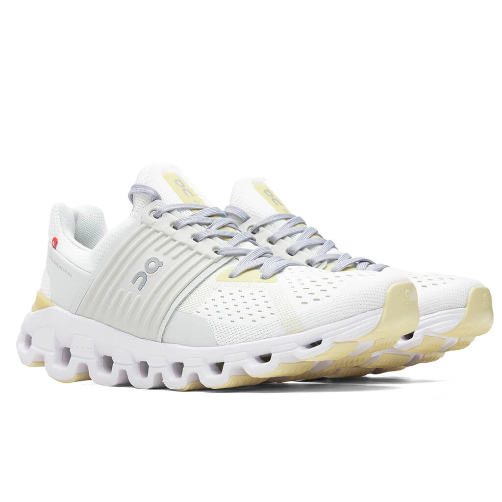 On Women's Cloudswift - White/Limelight 4 On Women's Cloudswift - White/Limelight - Image 2
