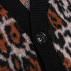 Pleasures Boozy Cardigan - Brown/Multi -Fashion Clothing Store PLEASURES Boozy Cardigan Brown Multi P22W009 BROWN 12 29 22 Feature DV 5