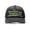 Pleasures Responsible Trucker Hat - Black -Fashion Clothing Store PLEASURES Responsible Trucker Cap Black P22SU057 BLK 08 04 22 Feature VR 4