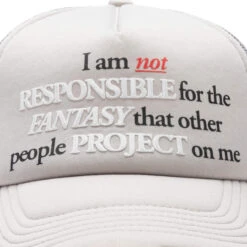 Pleasures Responsible Trucker Hat - Silver -Fashion Clothing Store PLEASURES Responsible Trucker Cap Silver P22SU057 SIL 08 04 22 Feature VR 2 3af0f7bd a06f 4493 9b91 0348976f49d9