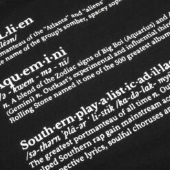 Pleasures Vocabulary Hoodie - Black -Fashion Clothing Store PLEASURES Vocabulary Hoodie Black P22SP060 BLACK 04 26 22 Feature 7