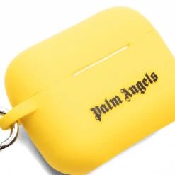 Palm Angels Classic Logo Airpod Case Pro - Yellow/Black -Fashion Clothing Store Palm Angels Classic Logo Airpod Case Pro Yellow Black PMZA004S22PLA0011810 11 06 22 Feature NF 3