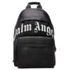 Palm Angels Curved Logo Backpack - Black/White -Fashion Clothing Store Palm Angels Curved Logo Backpack Black White PMNB012C99FAB0011001 02 24 2022 01 2