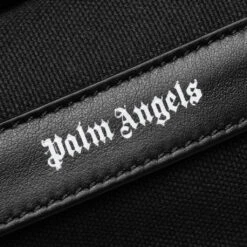 Palm Angels Classic Logo Fannypack - Black/White -Fashion Clothing Store Palm Angels Curved Logo Fannypack Black White PMNO004C99FAB0011001 05 15 22 Feature 8