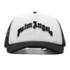 Palm Angels Curved Logo Mesh Cap - Black/Black -Fashion Clothing Store Palm Angels Curved Logo Mesh Cap Black Black PMLB068F22FAB001 1010 02 03 23 Feature JP MG