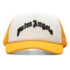 Palm Angels Curved Logo Mesh Cap - Ocher/Yellow 2 Palm Angels Curved Logo Mesh Cap - Ocher/Yellow -Fashion Clothing Store Palm Angels Curved Logo Mesh Cap Ocher Yellow PMLB068F22FAB001 1610 02 03 23 Feature JP MG