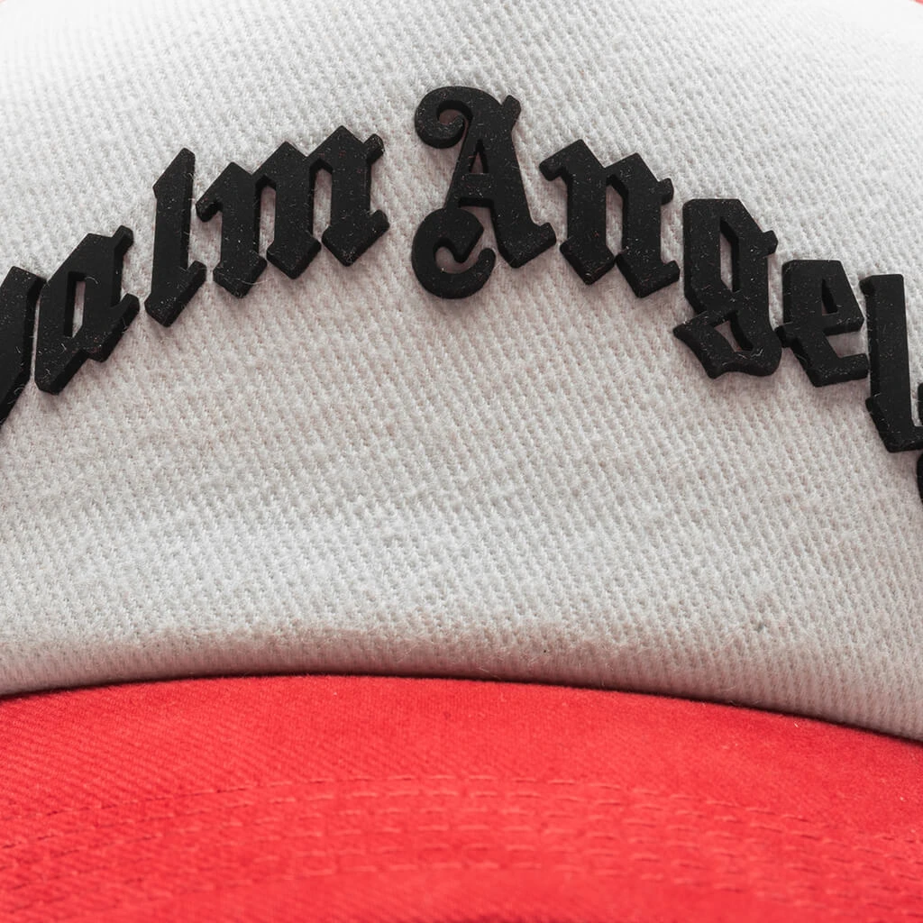 Palm Angels Curved Logo Mesh Cap - Red/Black 4 Palm Angels Curved Logo Mesh Cap - Red/Black - Image 2