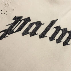 Palm Angels GD Glittered Logo Sweatpants - Off White -Fashion Clothing Store Palm Angels GD Glittered Logo Sweatpants Off White PMCH011F22FLE0030310 11 11 22 Feature JP 7