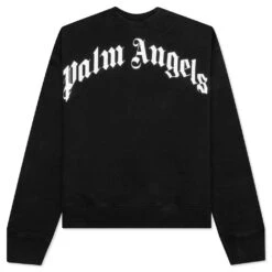 Palm Angels Kids Classic Overlogo Crewneck - Black/White