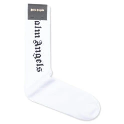 Palm Angels NS Logo Socks - White/Black