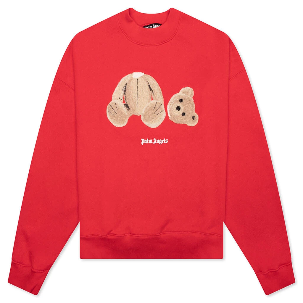 Palm Angels PA Bear Crew - Red/Brown 3 Palm Angels PA Bear Crew - Red/Brown