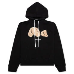 Palm Angels PA Bear Hoodie - Black/Brown