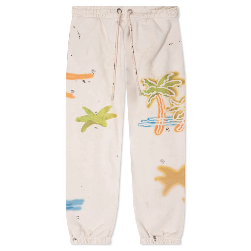 Palm Angels Palm Neon Sweatpants - Off White 3 Palm Angels Palm Neon Sweatpants - Off White