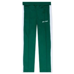 Palm Angels Kids Track Pant - Forest Green/White