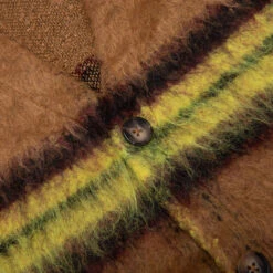 Pleasures Fortune Cardigan - Yellow -Fashion Clothing Store Pleasures Fortune Cardigan Yellow P22F012 YELLOW 11 10 22 Feature VR 4