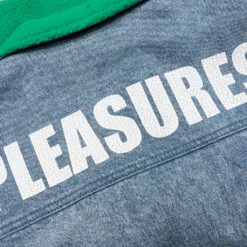 Pleasures Fried Trucker Jacket - Green/Blue -Fashion Clothing Store Pleasures Fried Trucker Jacket Green Blue P23SP004 GREEN 04 28 23 Feature JP 5