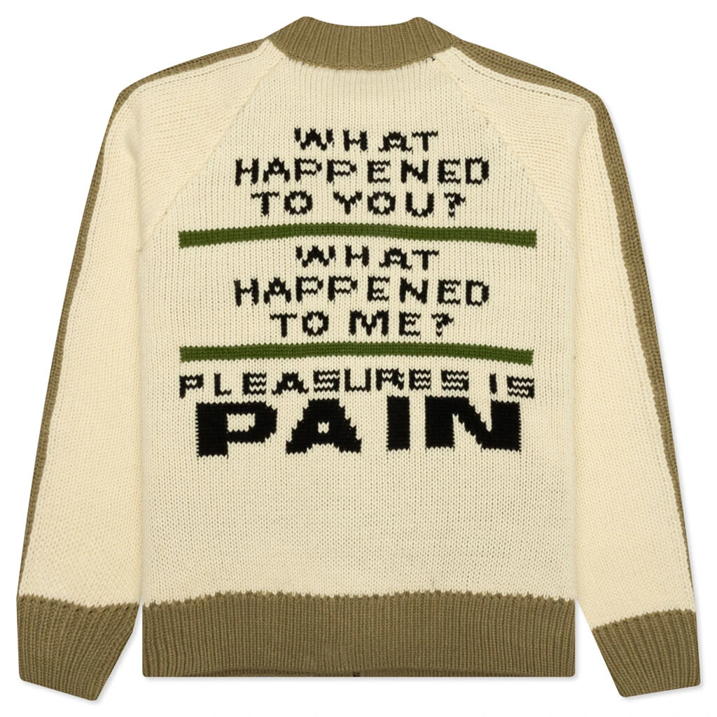 Pleasures Wisdom Zip Cardigan - Tan 4 Pleasures Wisdom Zip Cardigan - Tan - Image 2