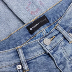 P001 - Light Indigo Embroidery Punch P Plaid -Fashion Clothing Store Purple Brand P001 Light Indigo Embroidery Punch P Plaid P001 LEPP223 04 02 23 Feature VR 6