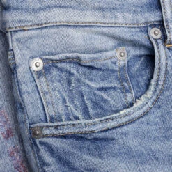 P001 - Light Indigo Embroidery Punch P Plaid -Fashion Clothing Store Purple Brand P001 Light Indigo Embroidery Punch P Plaid P001 LEPP223 04 02 23 Feature VR 7