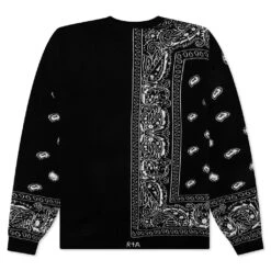 Creed Sweater - Black Paisley -Fashion Clothing Store RTA Creed Sweater Black Paisley MH21 S0CS 7119BLPSL 01 13 2022 01 3