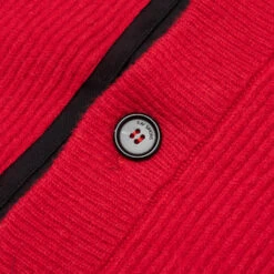 Raf Simons Big Ribbed Knit Cardigan With Fabric Lining - Red -Fashion Clothing Store Raf Simons Big Ribbed Knit Cardigan With Fabric Lining Red 212 844 50002 0030 12 11 2021 01 2