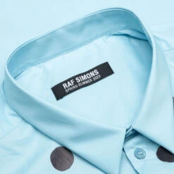 Raf Simons Polka Dot Print S/S Shirt - Blue -Fashion Clothing Store Raf Simons S S Shirt Polka Dot Print Blue 231 M281 10000 0040 05 24 23 Feature KN 8