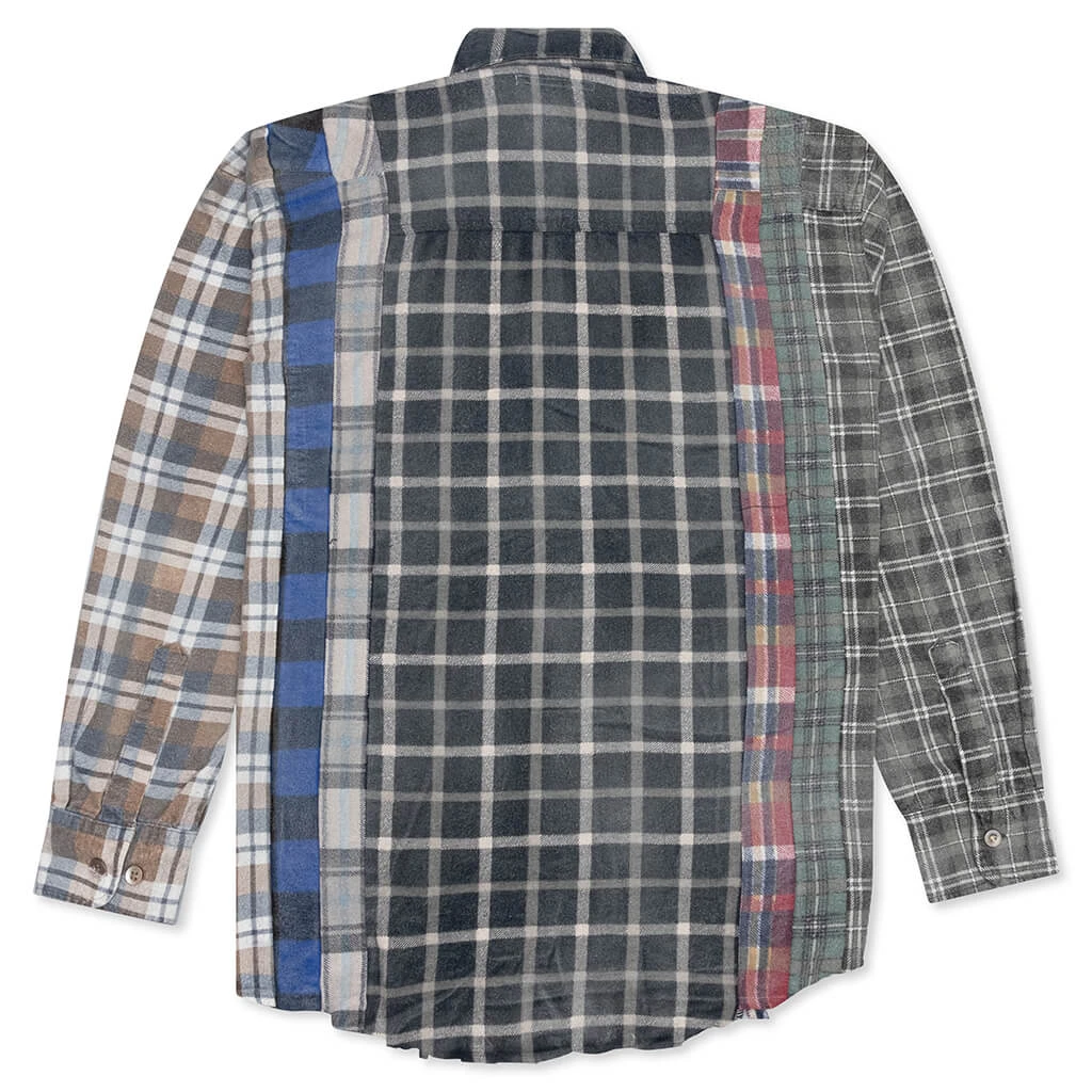 Rebuild By Flannel Shirt 7 Cuts Shirt / Reflection - Asphalt/Blue 4 Rebuild By Flannel Shirt 7 Cuts Shirt / Reflection - Asphalt/Blue - Image 2