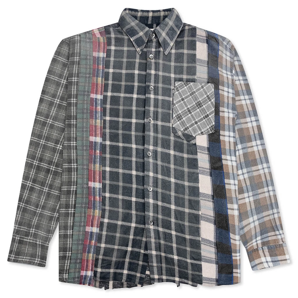 Rebuild By Flannel Shirt 7 Cuts Shirt / Reflection - Asphalt/Blue 3 Rebuild By Flannel Shirt 7 Cuts Shirt / Reflection - Asphalt/Blue