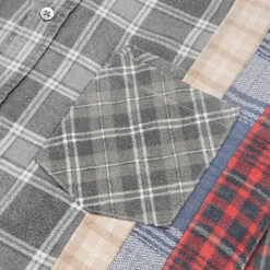 Rebuild By Flannel Shirt 7 Cuts Shirt / Reflection - Triple Grey 10 Rebuild By Flannel Shirt 7 Cuts Shirt / Reflection - Triple Grey -Fashion Clothing Store Rebuild by Needles Flannel Shirt 7 Cuts Shirt Reflection Triple Grey LQ305 MLT MD 001 12 05 22 Feature JM 6