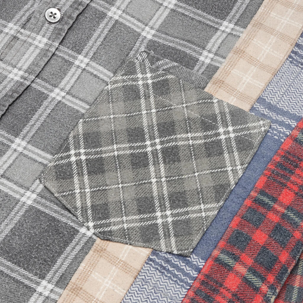 Rebuild By Flannel Shirt 7 Cuts Shirt / Reflection - Triple Grey 5 Rebuild By Flannel Shirt 7 Cuts Shirt / Reflection - Triple Grey - Image 3