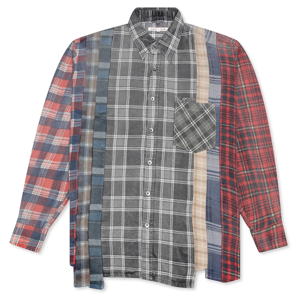 Rebuild By Flannel Shirt 7 Cuts Shirt / Reflection - Triple Grey 3 Rebuild By Flannel Shirt 7 Cuts Shirt / Reflection - Triple Grey