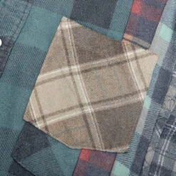 Rebuild By Flannel Shirt 7 Cuts Shirt / Reflection - Turquoise/Navy -Fashion Clothing Store Rebuild by Needles Flannel Shirt 7 Cuts Shirt Reflection Turquoise Navy LQ305 MLT MD 002 01 01 23 Feature VR 8