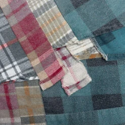 Rebuild By Flannel Shirt 7 Cuts Shirt / Reflection - Turquoise/Navy -Fashion Clothing Store Rebuild by Needles Flannel Shirt 7 Cuts Shirt Reflection Turquoise Navy LQ305 MLT MD 002 01 01 23 Feature VR 9