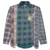 Rebuild By Flannel Shirt 7 Cuts Shirt / Reflection - Turquoise/Navy 2 Rebuild By Flannel Shirt 7 Cuts Shirt / Reflection - Turquoise/Navy -Fashion Clothing Store Rebuild by Needles Flannel Shirt 7 Cuts Shirt Reflection Turquoise Navy LQ305 MLT MD 002 01 01 23 Feature VR mg