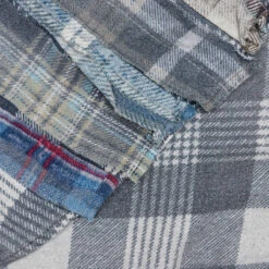 Rebuild Flannel Ribbon Shirt Reflection - Sand/Metal -Fashion Clothing Store Rebuild by Needles Flannel Shirt Ribbon Shirt Reflection Sand Metal LQ311 MLT MD 001 12 05 22 Feature DV 10