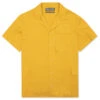 S/S Cotton Cargo Button Down Shirt - Yellow