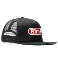 Rhude Pit Stop Trucker - Black 8 Rhude Pit Stop Trucker - Black -Fashion Clothing Store Rhude Pit Stop Trucker Black RHPF22HA01359372 06 14 22 Feature VR 3