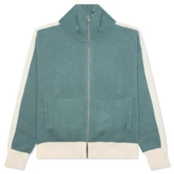 Rhude RB Knit Track Jacket - Ivory/Spa