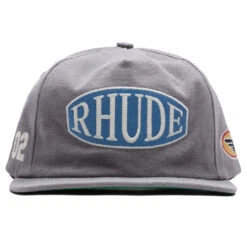 Rhude Rally Washed Canvas Hat - Elephant