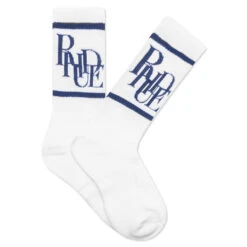 Rhude Scramble Logo Sock - White/Blue
