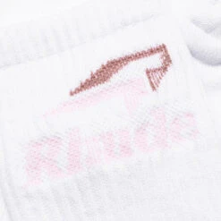 Rhude Speedmark Sock - White/Pink -Fashion Clothing Store Rhude Speadmark Sock WhitePink RHSS23SO110707780778 05 05 23 JP MG FEATURE02