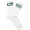 Rhude Stripe Logo Sock - White/Forest Green -Fashion Clothing Store Rhude Stripe Logo Sock White Forest RHSS22SO030704990499 02 10 2022 01