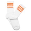 Rhude Striped Logo Sock - White/Orange -Fashion Clothing Store Rhude Striped Logo Sock White Orange RHSS23SO120705620562 05 05 23 JP MG FEATURE01