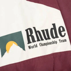 Rhude World Champions Jacket - Maroon/White -Fashion Clothing Store Rhude World Champions Jacket Maroon White RHPF22JA10367482 12 23 22 Feature DV 6